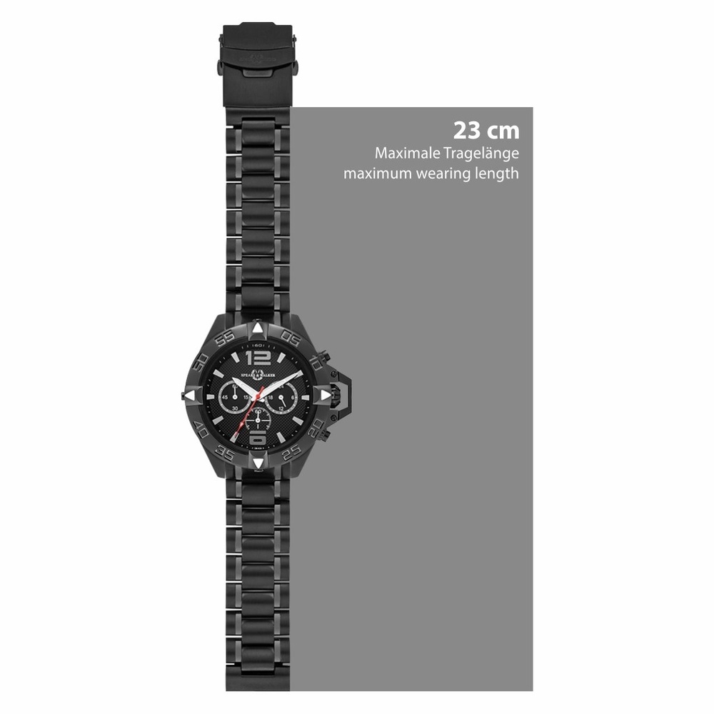 Spears & Walker Montre à quartz Varus II en Noir Acier inoxydable en Noir Montre
