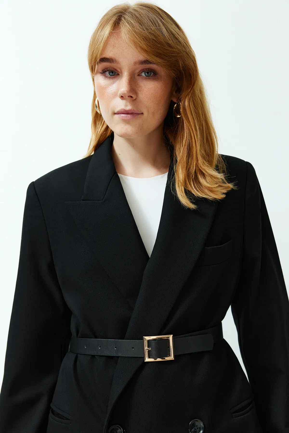 Trendyol Collection  Schwarz-Brauner 2er-Pack Damengürtel mit Schnalle TWOSS24KE00001
