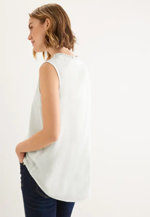 Street One Ärmellose Bluse mit Rüschen
