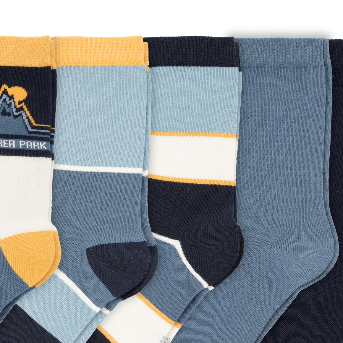 5 Paar Jungen Socken in verschiedenen Dessins