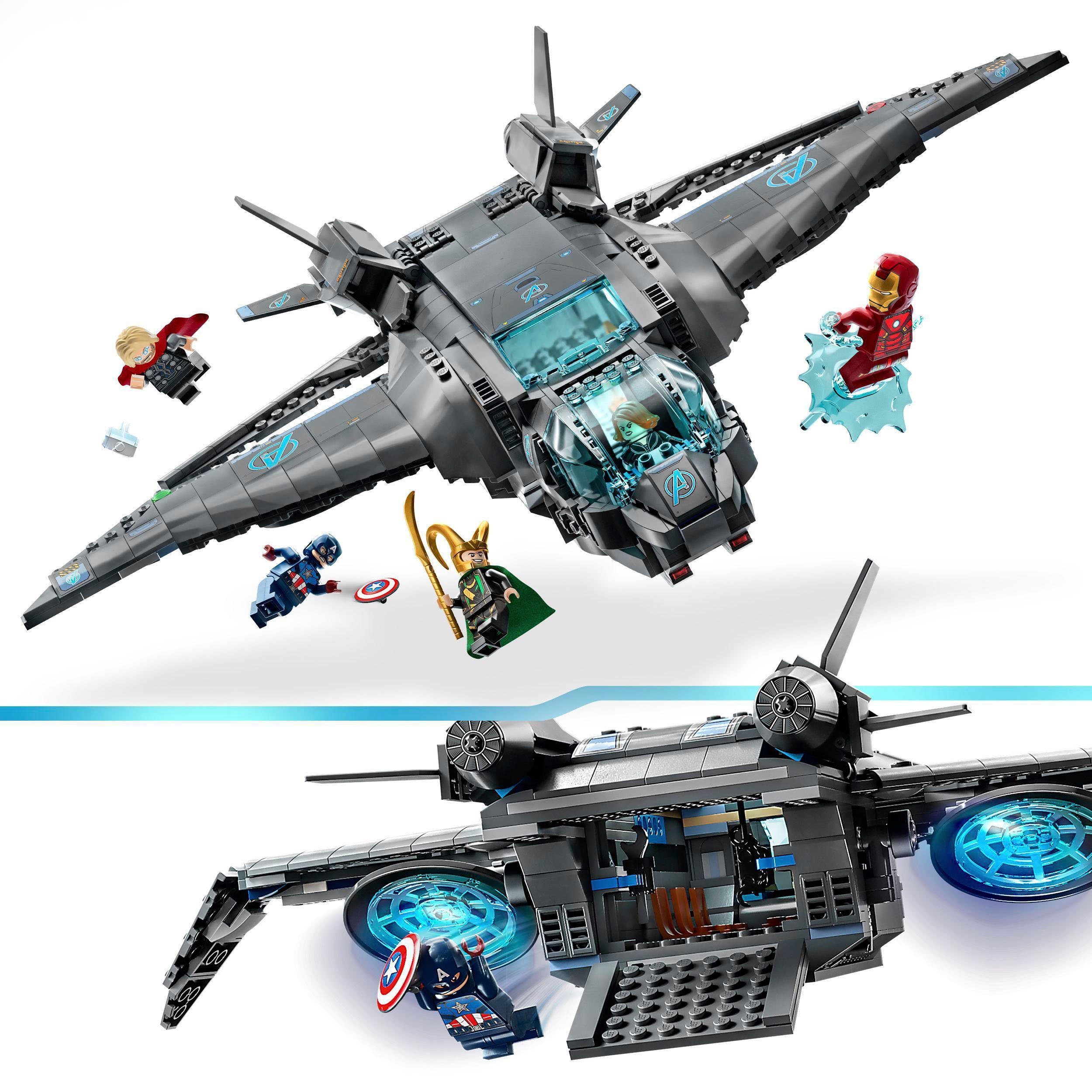 LEGO® Konstruktionsspielsteine Der Quinjet der Avengers (76248), LEGO® Marvel, (795 St), Made in Europe