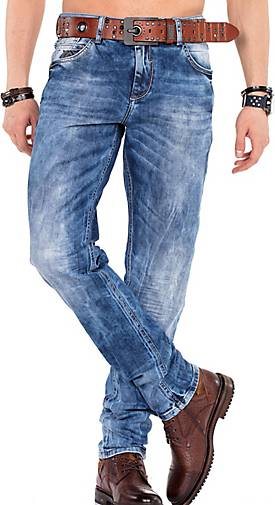 Cipo & Baxx Jeanshose im Regular Fit-Schnitt mit integriertem Gürtel