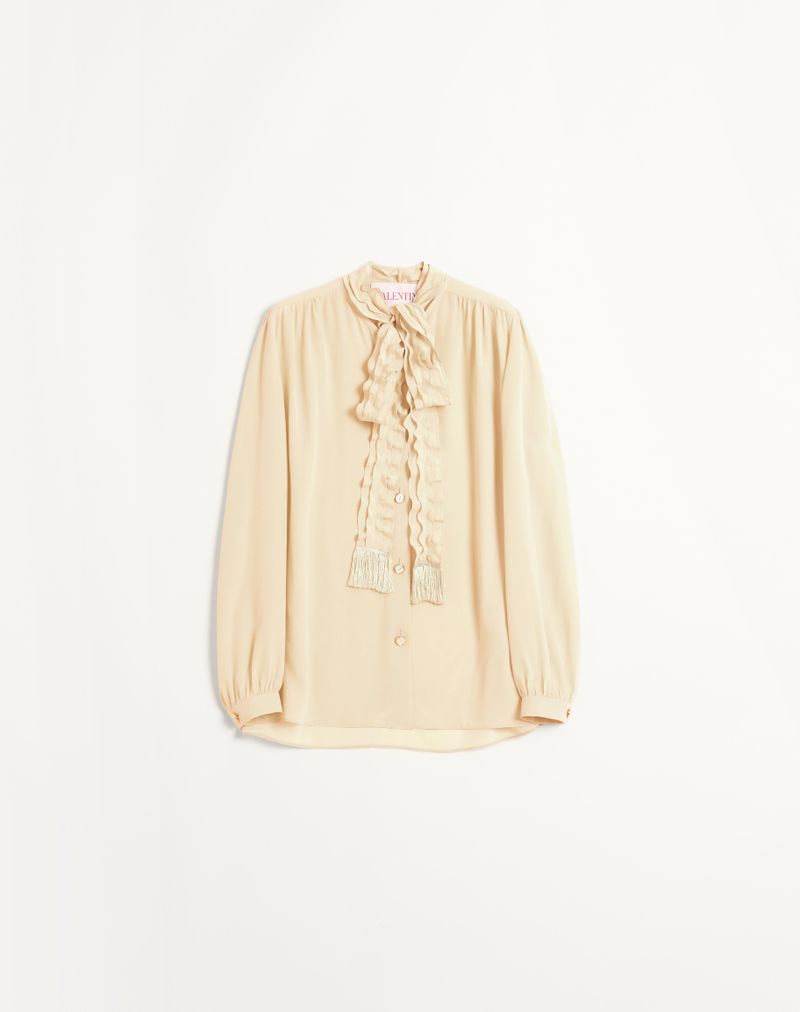 Camisa de crepe de chine