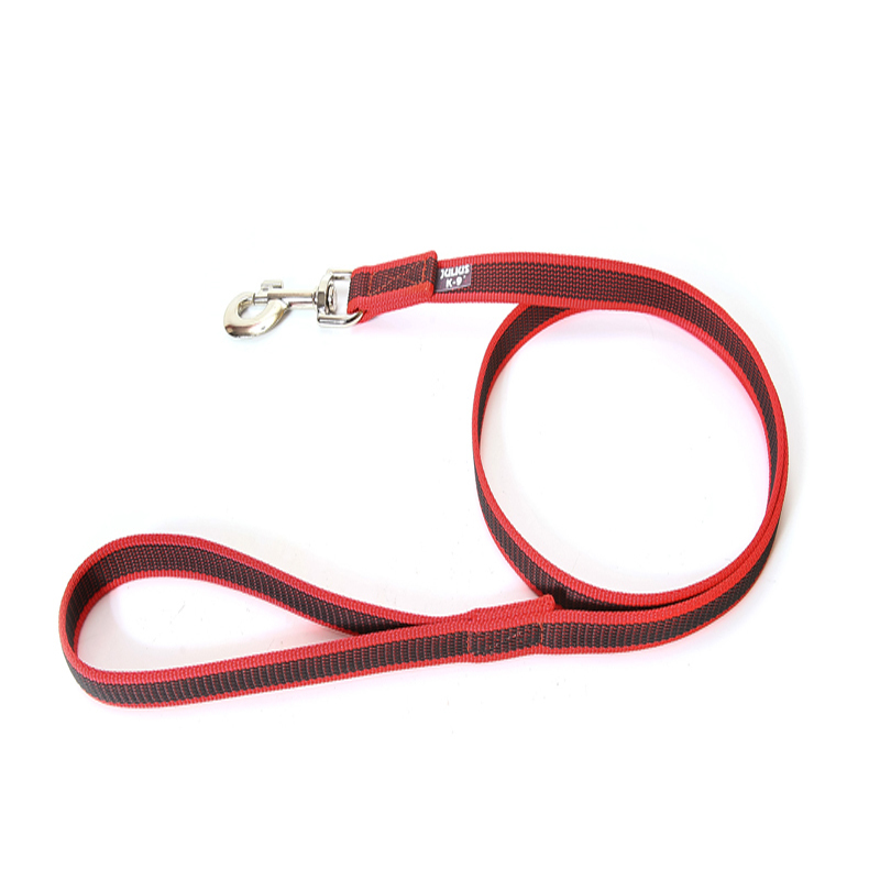 JULIUS-K9 Hundeleinen JULIUS-K9 Führleine 20mm Schlaufe 1 m rot/ grau