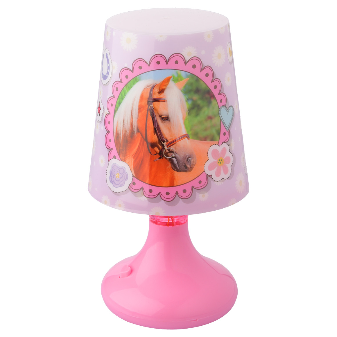 Tischlampe mit Pferde-Motiv