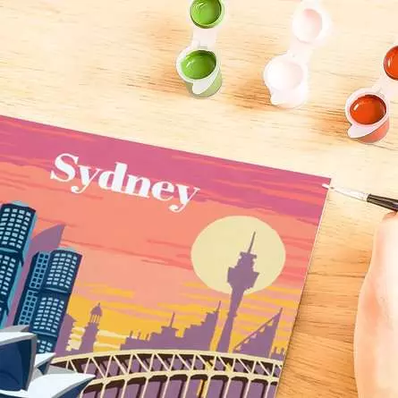 CreArt Farbenfrohes Sydney - Malen nach Zahlen für Erwachsene