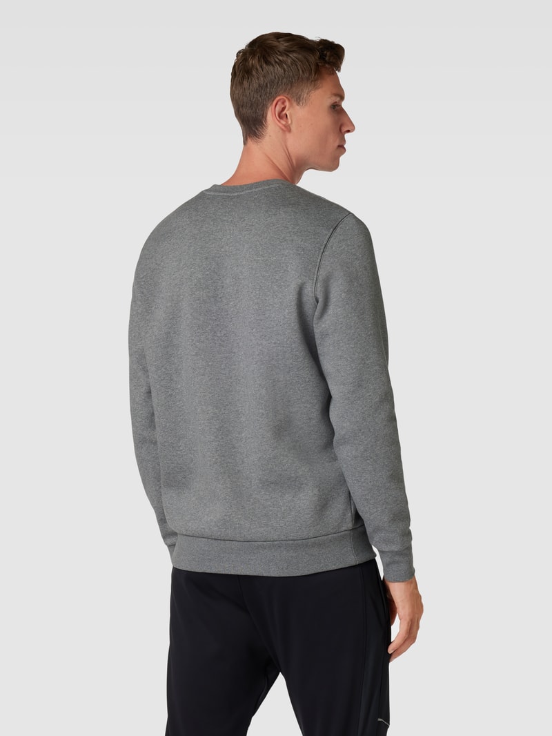Sweatshirt mit Label-Print Modell 'Essential' in mittelgrau