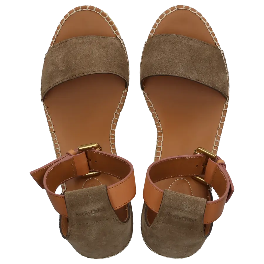 SEE BY CHLOÉ - Espadrilles GLYN Veloursleder - grün