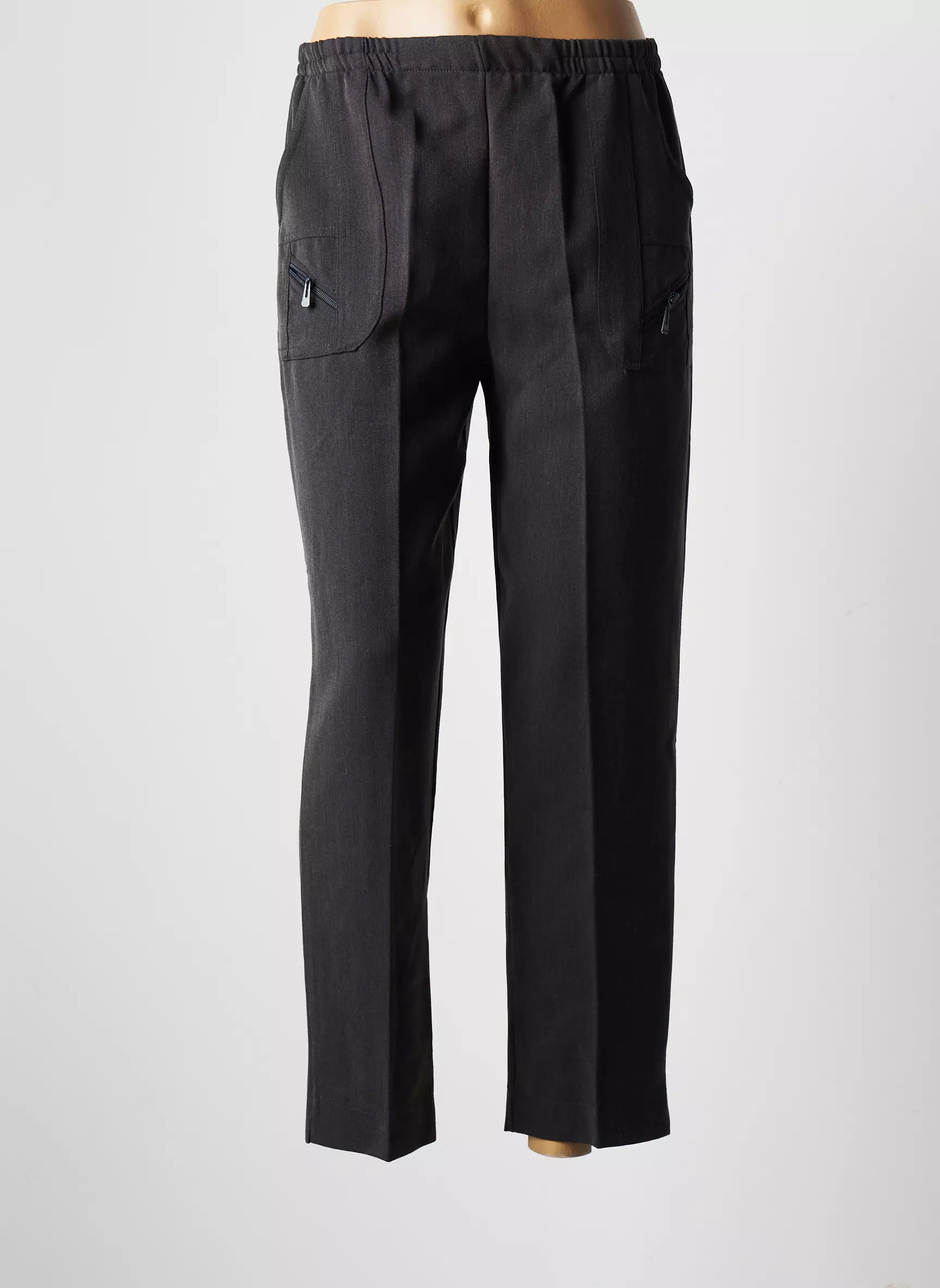 Rose Pomme Pantalons Droits Femme couleur gris