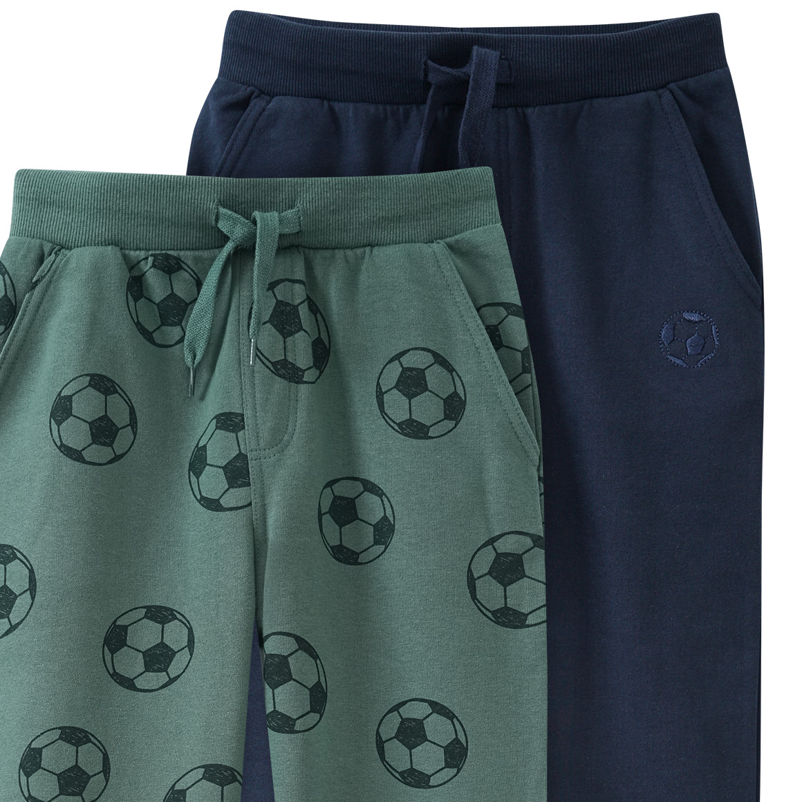 2 Jungen Jogginghosen mit Fußball-Print