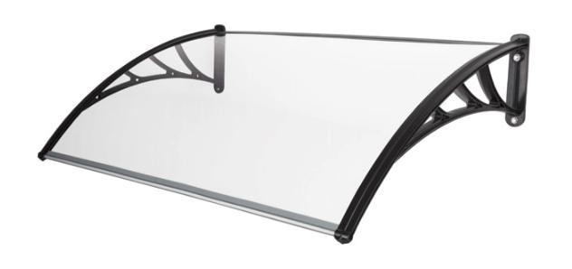 Garden Pleasure Harms Vordach 100x120 cm, PC transparent