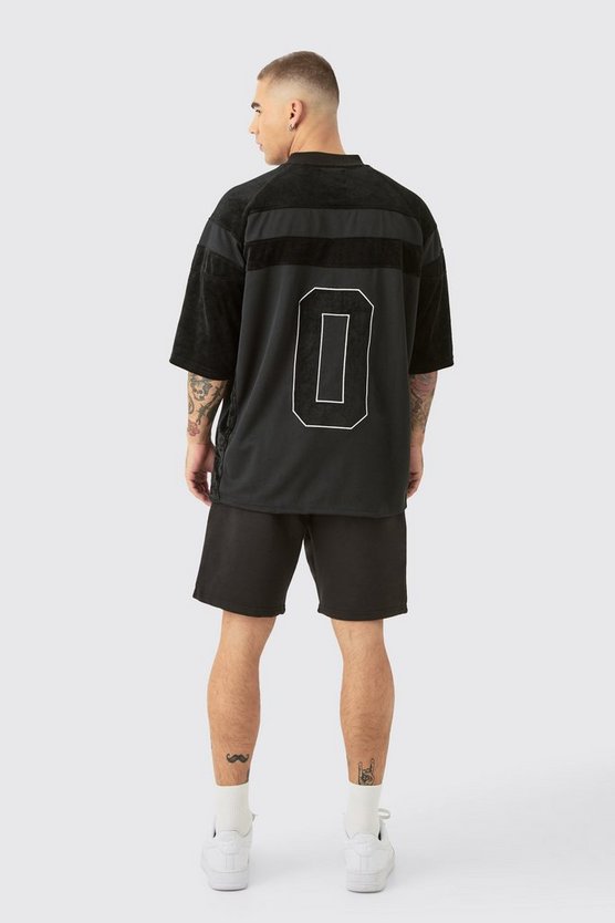 Oversize Velour Mesh Oberteil