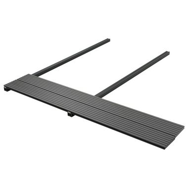 vidaXL Terrassendielen WPC Massive Terrassendielen mit Zubehör 10 m² 2,2 m Grau, BxL: je 0x0 cm