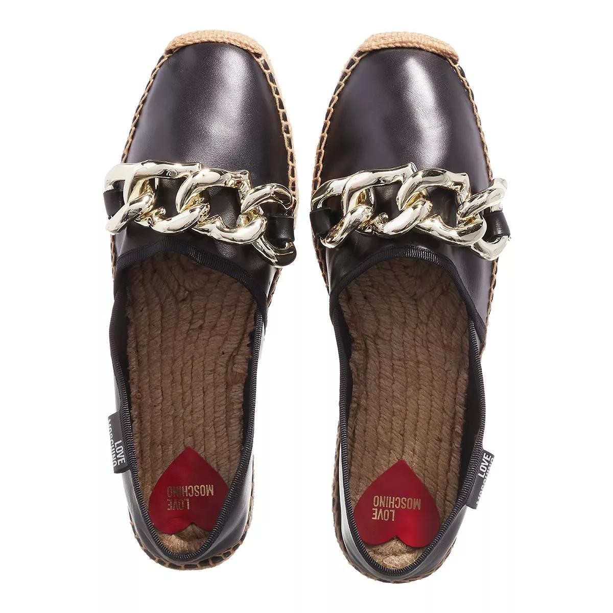MOSCHINO Komfort Slipper schwarz Espadrille