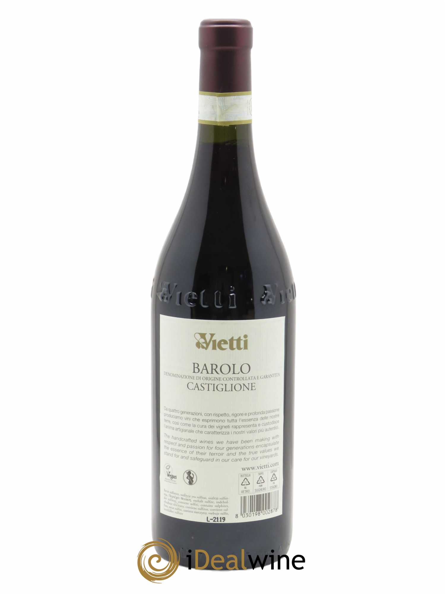 Barolo DOCG Castiglione Vietti  2018 - Lot de 1 Bouteille
