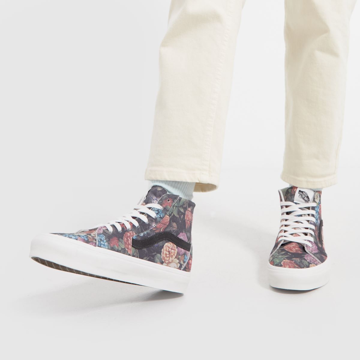 Vans – Sk8-Hi – Avsmalnande skor i mörkgrå