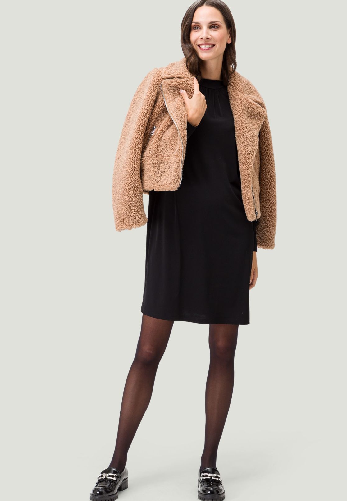 Sweatkleid mit Stehkragen