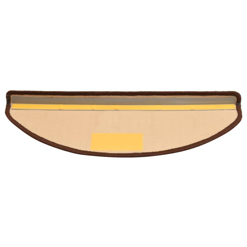 Stufenmatte Treppenmatten Selbstklebend 15 Stk Braun 65x21x4 cm, vidaXL, Höhe: 4 mm