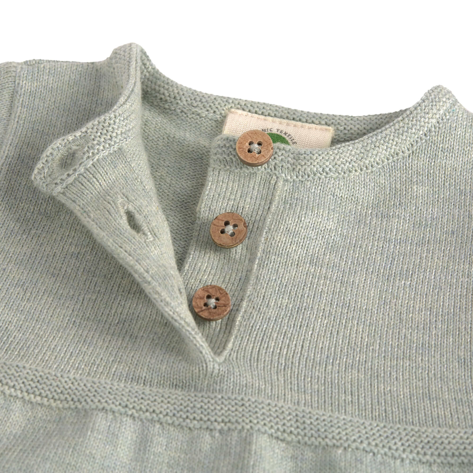 Babykleid - Strick Bio-Baumwolle, Salbei
