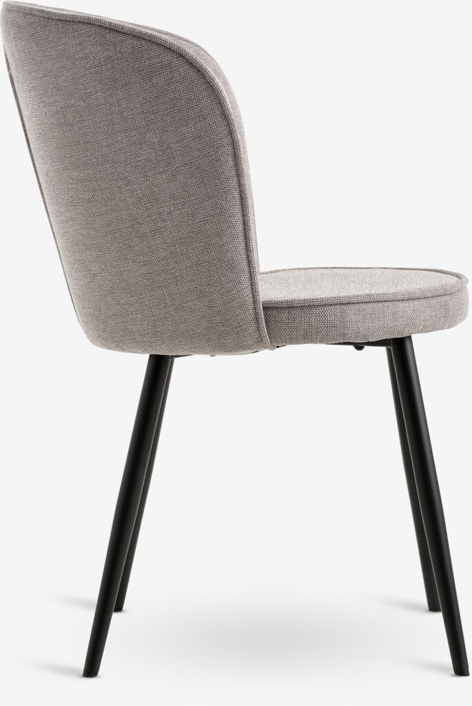 RISSKOV RISSKOV dining chair light gray fabric/black