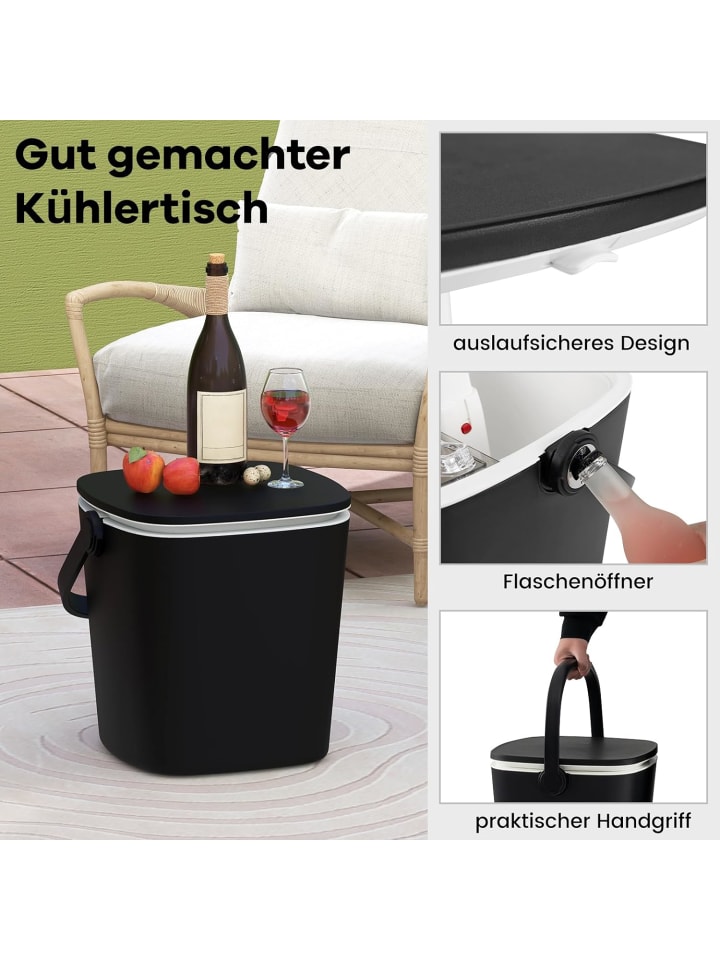 COSTWAY 3-in-1 Kühltisch Cool Bar in Schwarz günstig kaufen onesize
