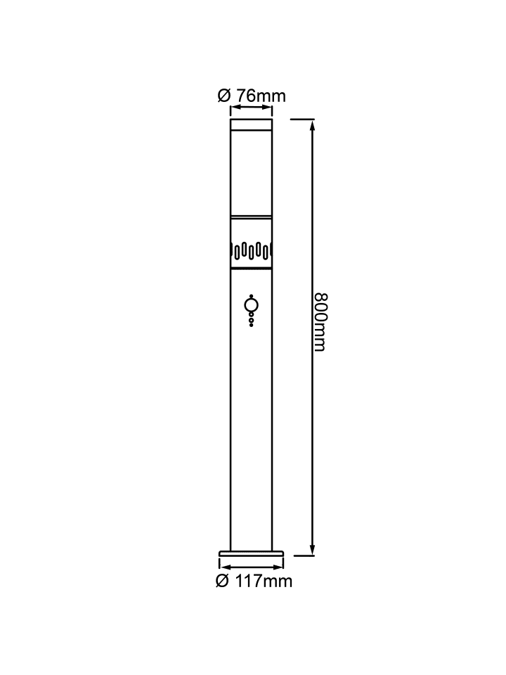Brilliant Außenstandleuchte 80cm mit Bewegungsmelder Leigh ⌀ 12 cm in edelstahl günstig kaufen onesize