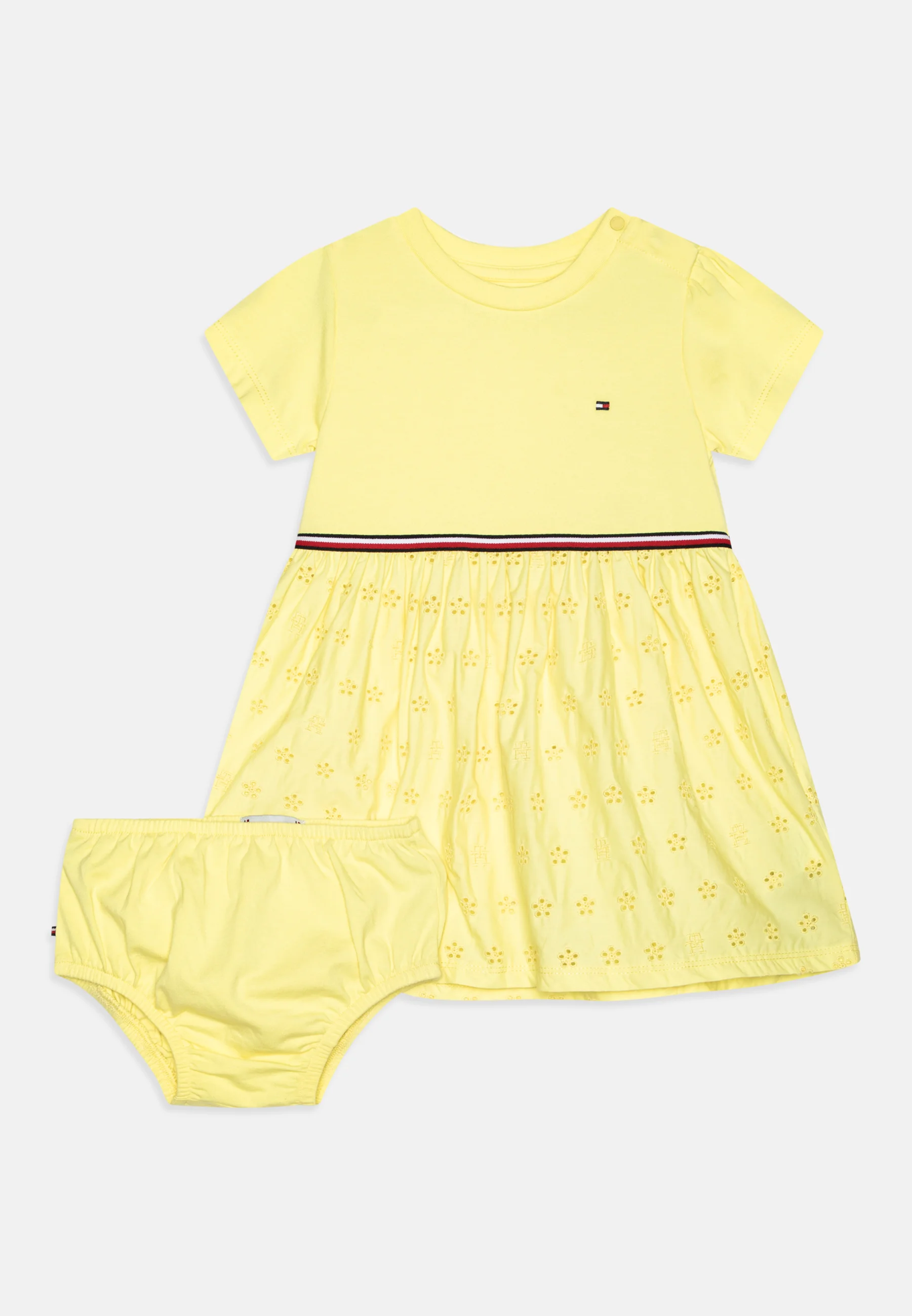 Tommy Hilfiger BABY BRODERIE COMBI DRESS - Vestido de verano