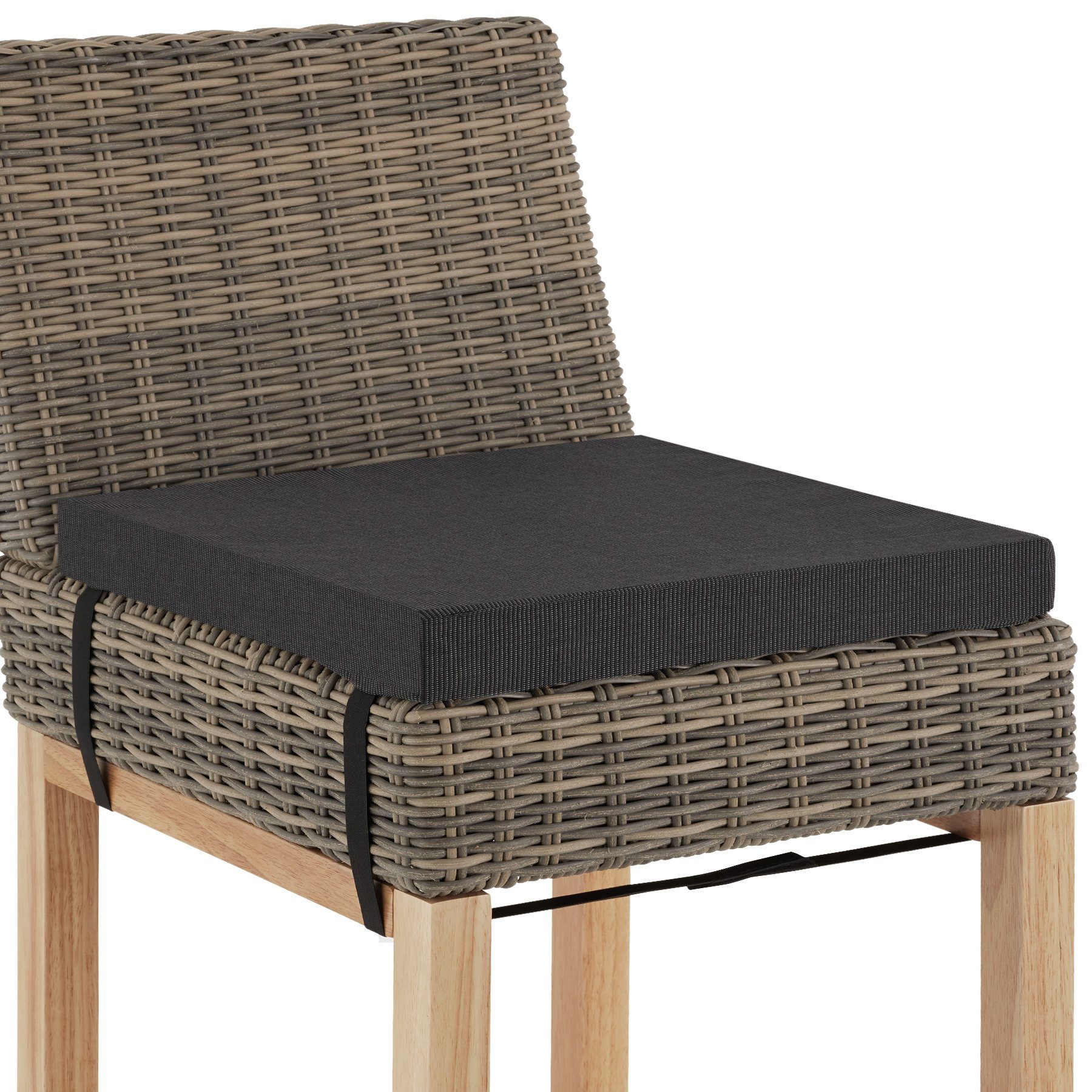 tectake Rattanstuhl Latina (1er, 1 St), UV-Beständig