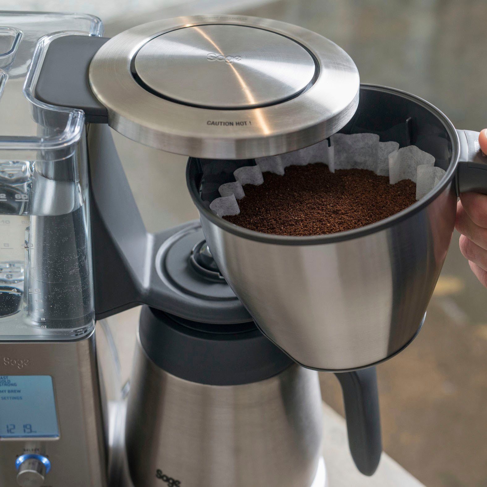 Sage Filterkaffeemaschine the Precision Brewer Thermal SDC450BSS, 1,8l Kaffeekanne, Korbfilter