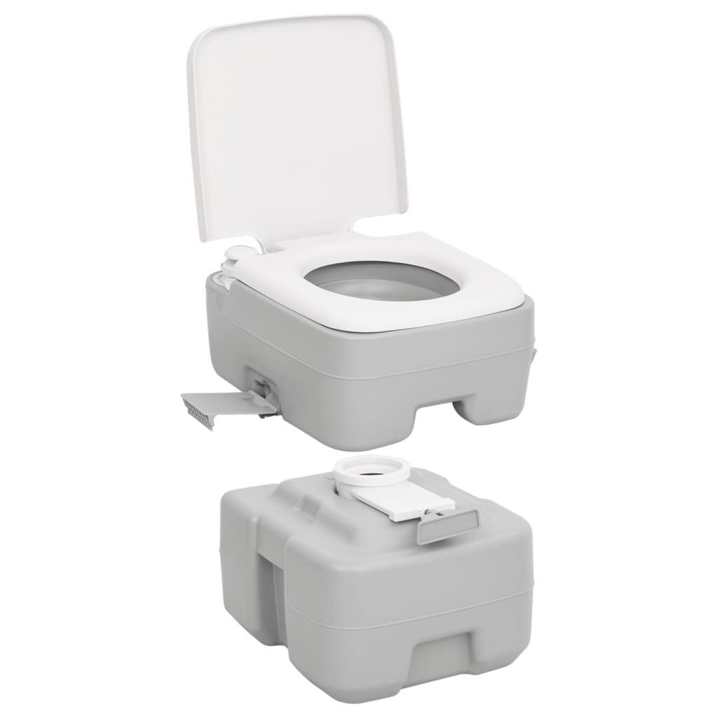 vidaXL Campingtoilette Tragbare Campingtoilette mit Waschbecken
