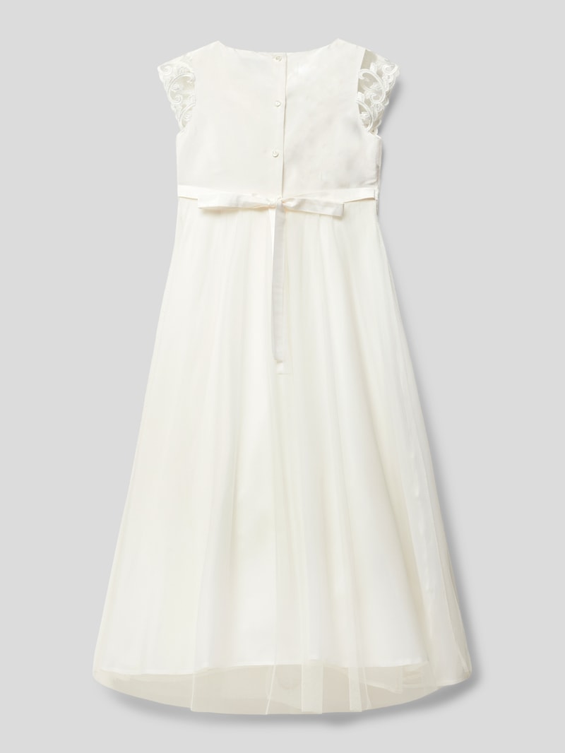 Kommunionskleid mit Spitzenbesatz in offwhite