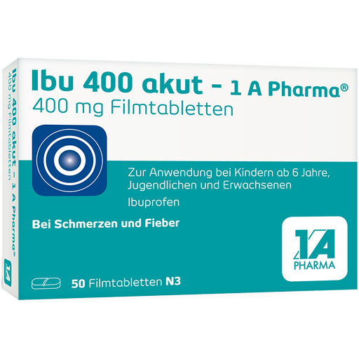 IBU 400 akut-1A Pharma Filmtabletten  50 St  Filmtabletten