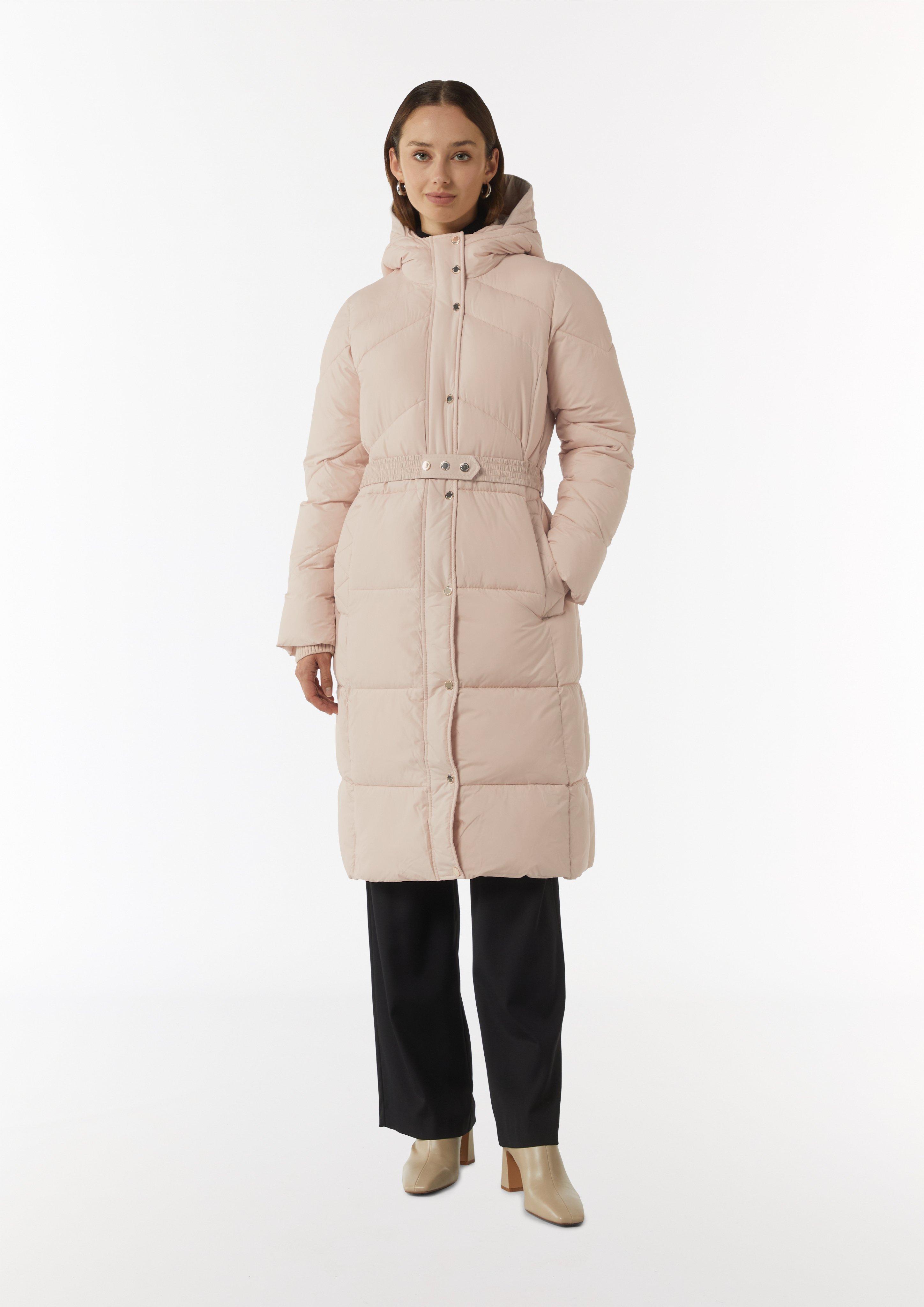 Steppmantel aus Nylon - beige