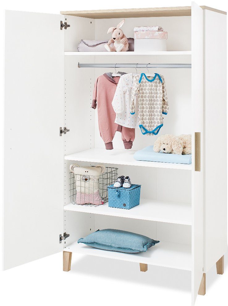 Pinolino® Kinderkleiderschrank Lumi 2-türig; Made in Europe