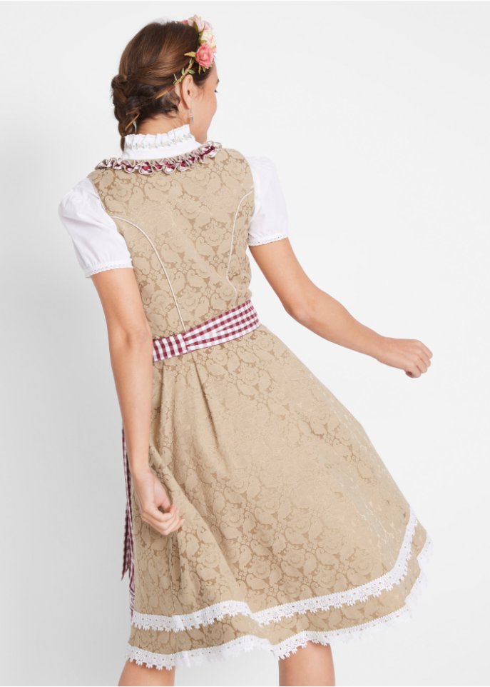 Dirndl mit Schürze, knieumspielend (2-tlg. Set)