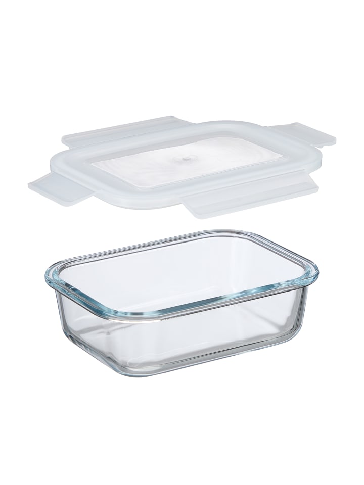 relaxdays 4x Glasbehälter mit Deckel in Transparent - 640 ml günstig kaufen onesize