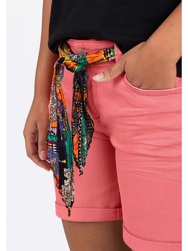 Timezone Jeans-Shorts in Rot günstig kaufen