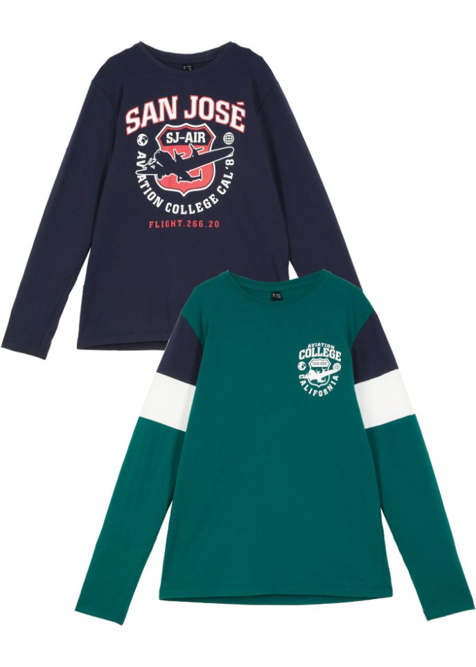 Jungen Langarmshirt (2er Pack)