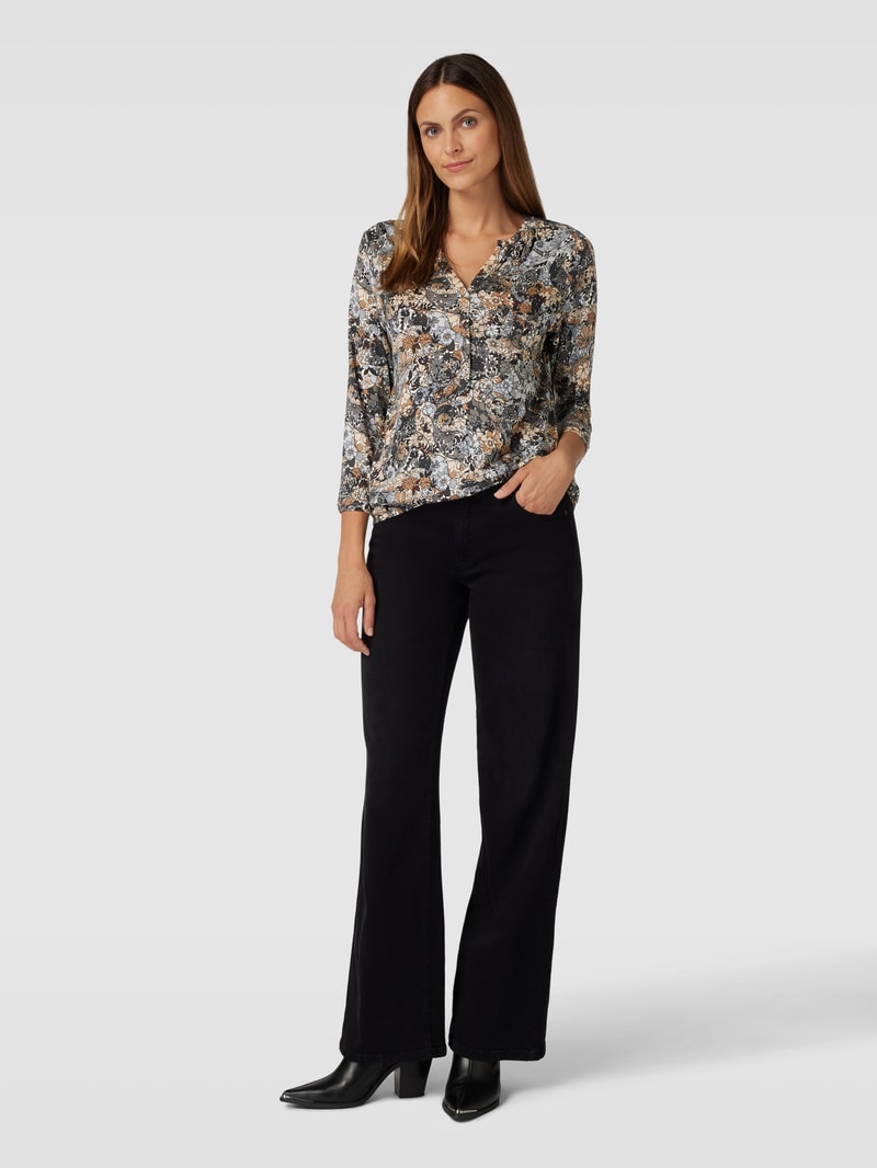 Longsleeve mit 3/4-Arm Modell 'FELICITY' in schwarz