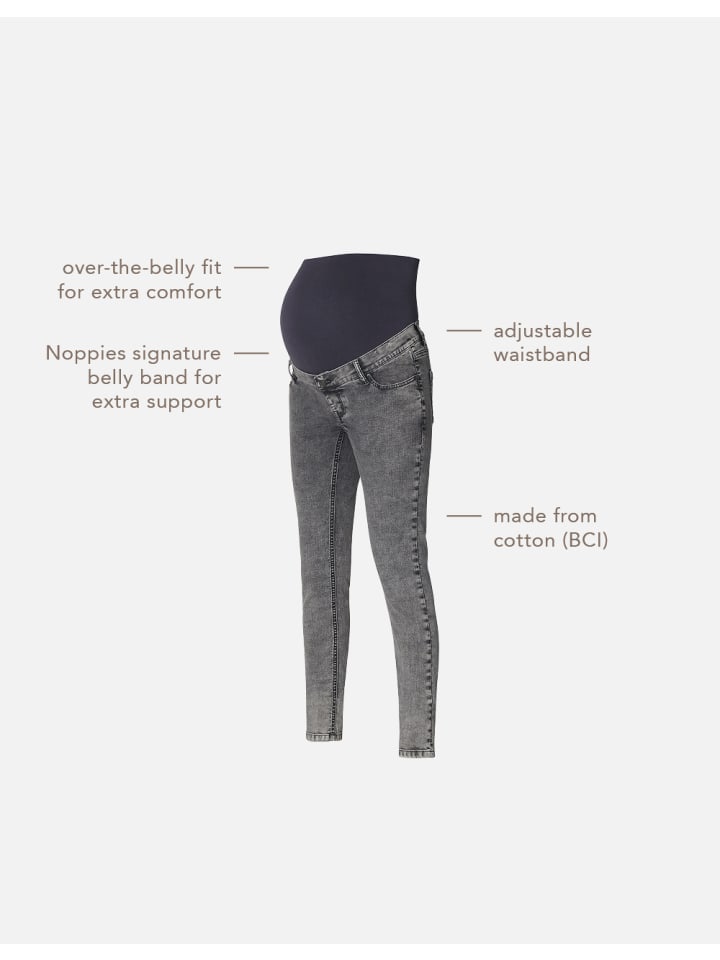 Noppies Skinny Umstandsjeans Avi in Grey Denim günstig kaufen