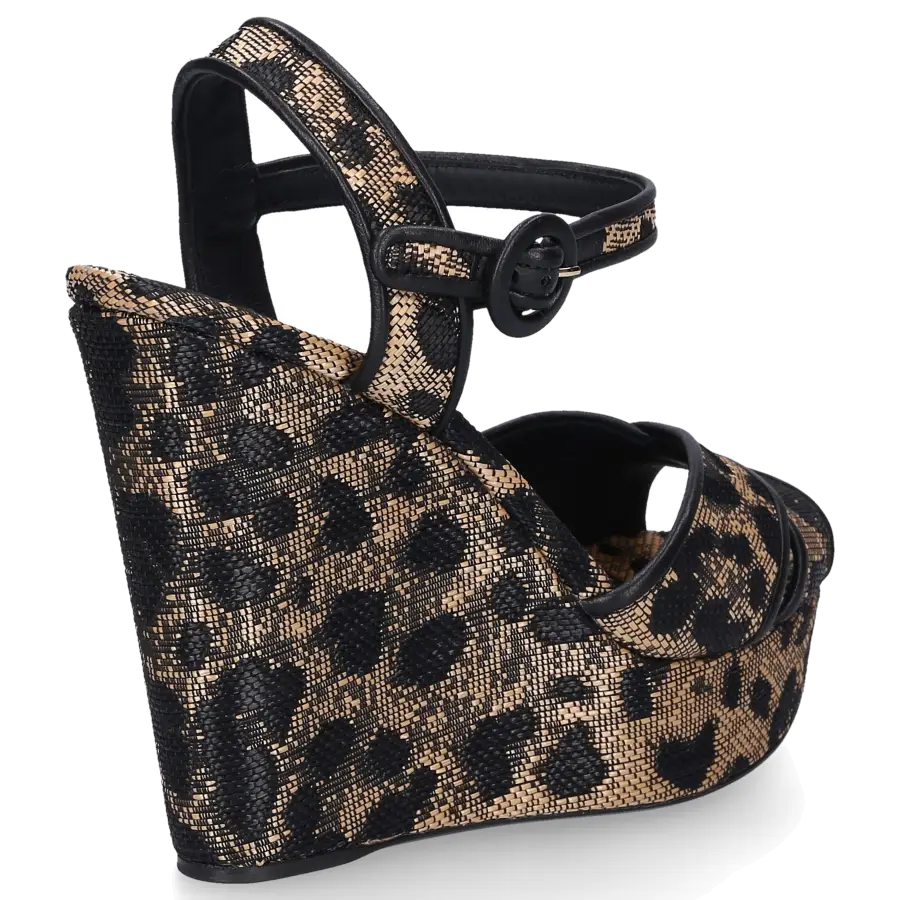 Dolce & Gabbana - Sandalen BAINCA Baumwolle Leo Print beige - beige