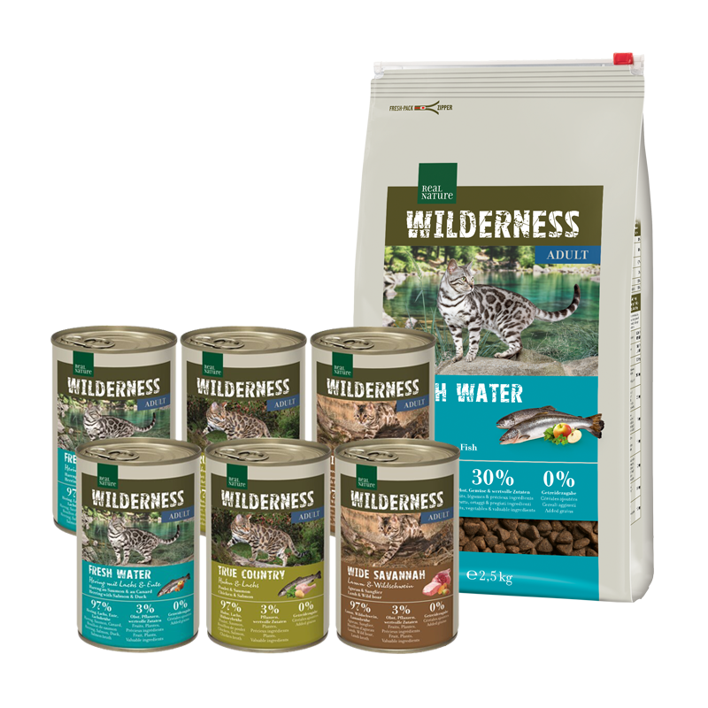 REAL NATURE Nassfutter REAL NATURE WILDERNESS Adult Mischfütterung-Set 2tlg.
