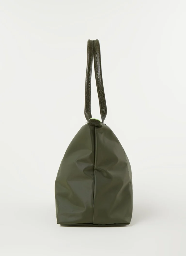 Longchamp Le Pliage Vihreä olkalaukku S nahkayksityiskohdilla