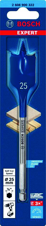 Bosch Blue Zubehör 2608900322 Expert SelfCut Speed Bohrer 25 x 152 mm