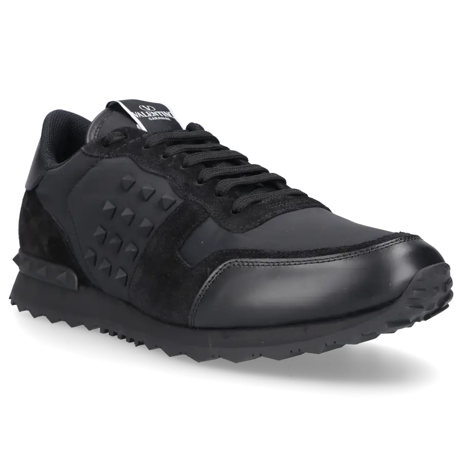 Valentino Garavani - Sneaker low ROCKRUNNER Veloursleder Textil - schwarz