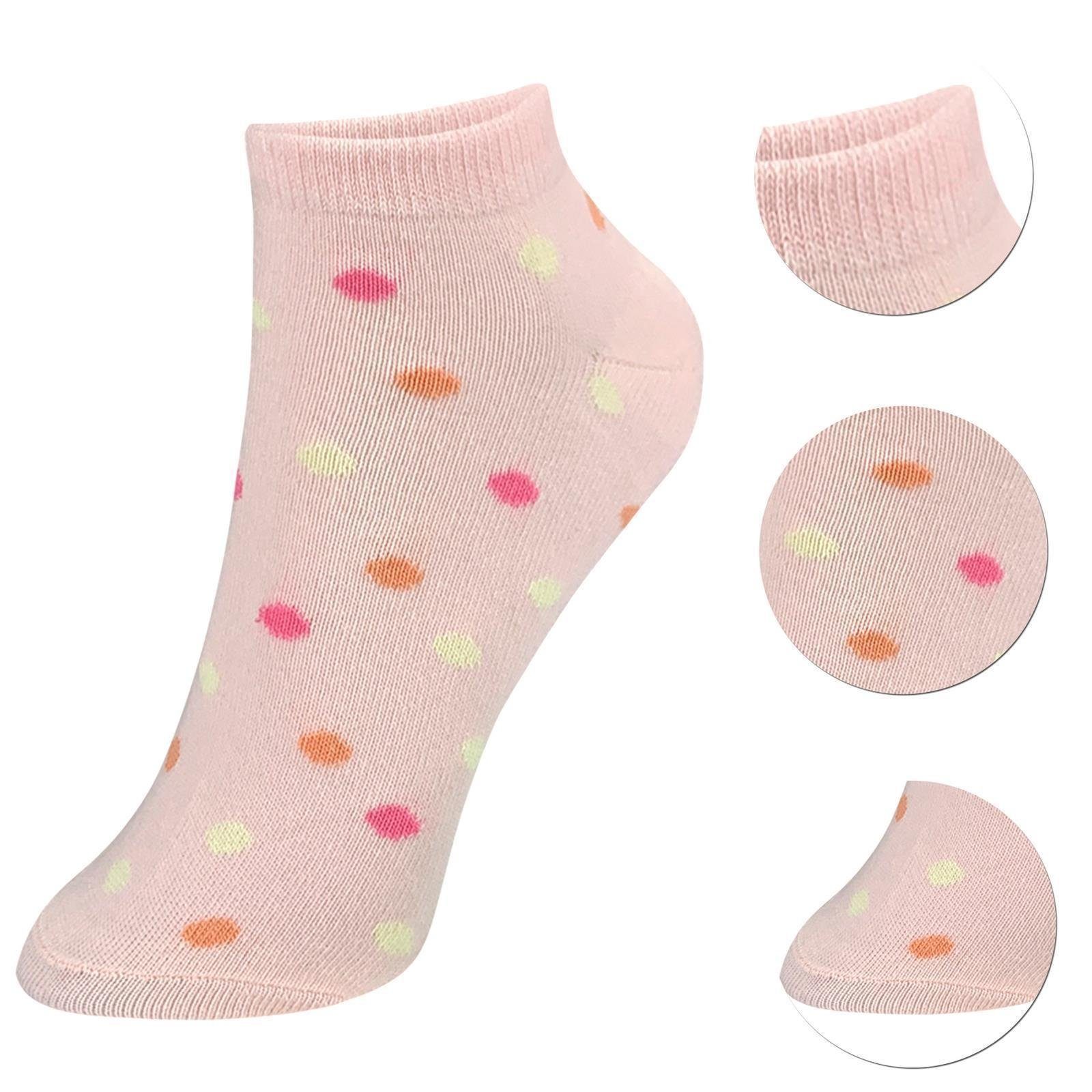 LOREZA Kurzsocken 12 Paar Mädchen Socken Sneakersocken Kindersocken (Paar, 12-Paar) 12-Paar
