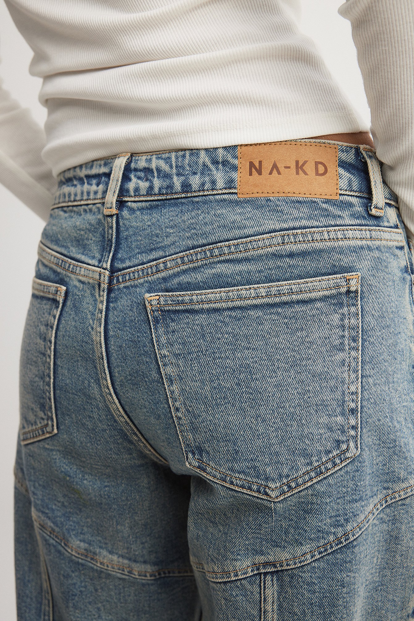 Straight Seam Detail Denim