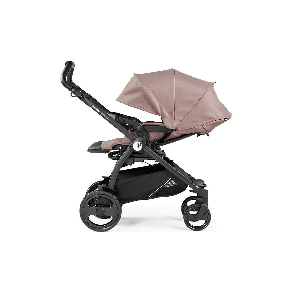 Kombikinderwagen Book Smart, Rosette - Kinderwagenwanne, Gestell, Sportwagenaufsatz, Babyschale inkl. Isofix