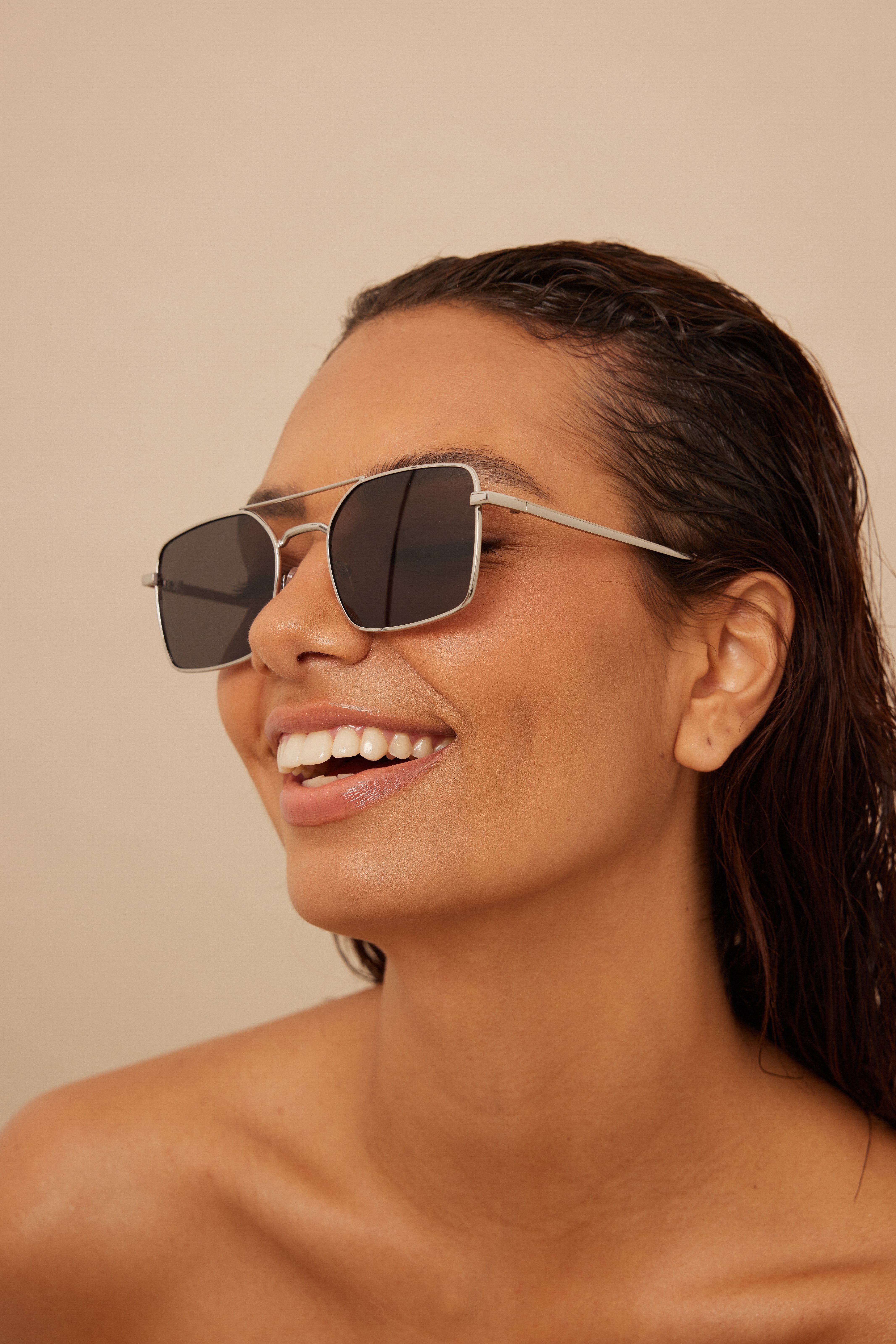 Recycelte Wide Wire Frame Sonnenbrille