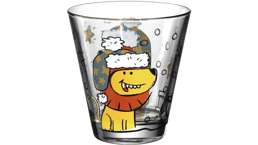 LEONARDO Becher Glas Löwe Natale Ø 7,90 cm
